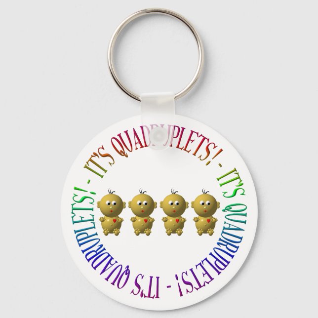 Es sind Vierlinge! Schlüsselanhänger (Vorderseite)