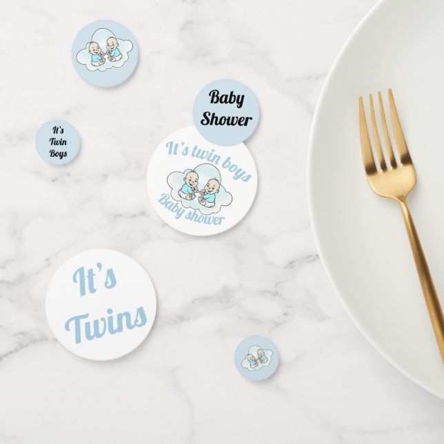 Es sind zwei Jungs! Babyduschtisch Konfetti (Gruppe)