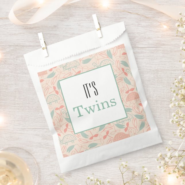 Es sind Zwillinge! Babydusche Gastgeschenk Bag Geschenktütchen (Ausgeschnitten)