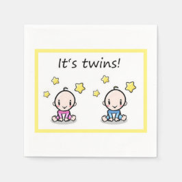 Es sind Zwillinge, Dekoration, Mixed Twin Baby Dus Serviette