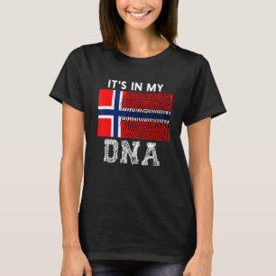 Es Steckt In Meiner Dna Stolzer Norwegischer Finge T-Shirt