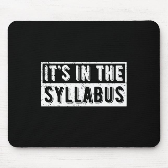Es steht im Lehrplan Mousepad (Vorne)