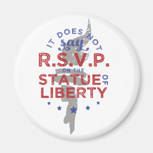 Es steht nicht RSVP auf der Freiheitsstatue Magnet