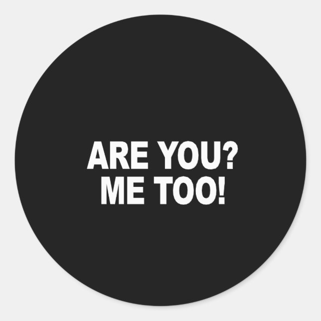 Es-tu - Moi aussi Sticker de pare-chocs (Devant)