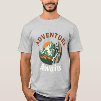 Es-Tu Prêt ?" T-shirt Voyage & Explorateur