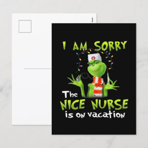 Es tut mir leid, dass die schöne Krankenschwester  Feiertagspostkarte