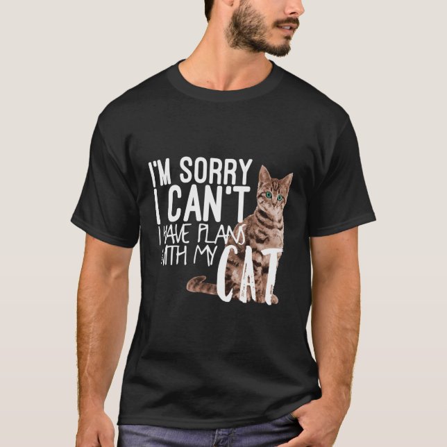 Es tut mir leid, dass ich mit meinem Katzenjunge k T-Shirt (Vorderseite)