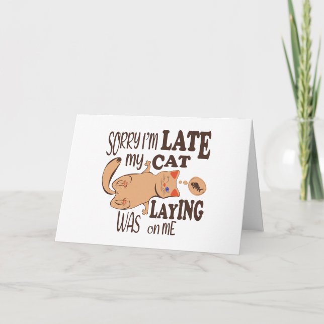 Es tut mir leid, dass ich zu spät dran bin dankeskarte (Vorderseite)