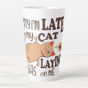 Es tut mir leid, dass ich zu spät dran bin milchtasse