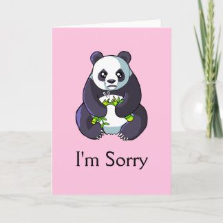 Es tut mir leid, dass Niedlich Sad Panda eine Kart Karte