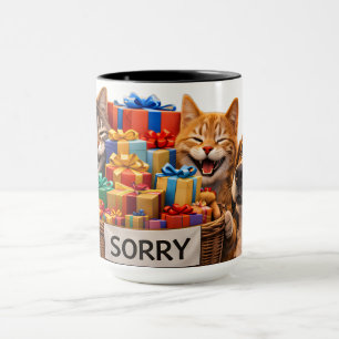 Es tut mir leid, Ingwerkatze Kaffeetasse süßes Ent
