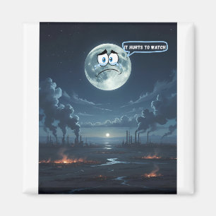 Es tut weh zu sehen - wenn der Mond reden könnte Magnet