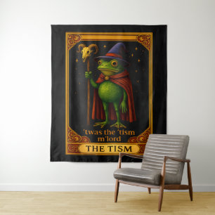 Es war das 'Tismus M'Lord Frosch Meme Autismus-Bew Wandteppich