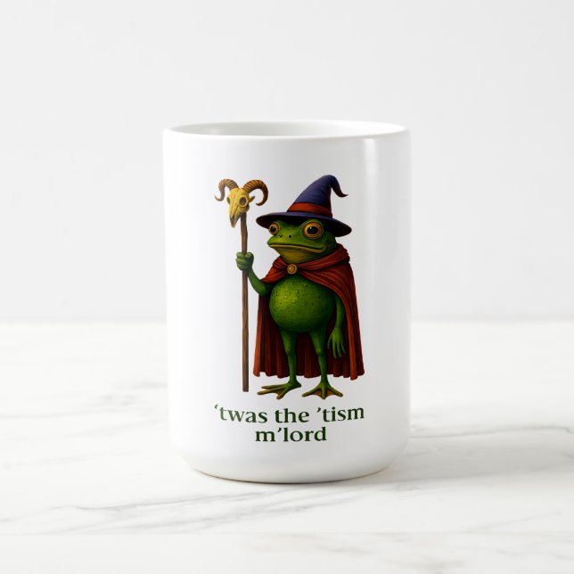 Es war der 'Tismus M'Lord Frosch Meme Autismus-Bew Kaffeetasse (Mittel)