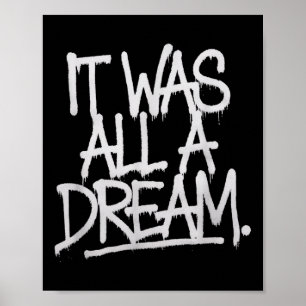 Es war ein Dream Men Women Rap 1990er Music Hip Ho Poster