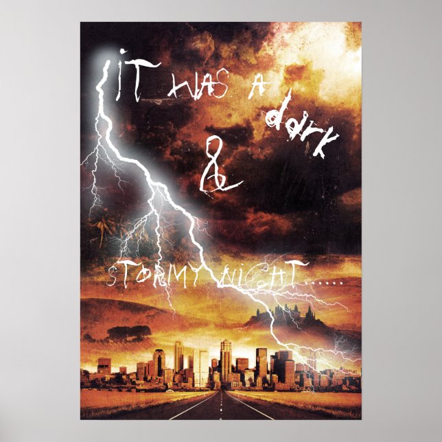 Es war eine dunkle Nacht und eine stürmische Nacht Poster (Vorne)