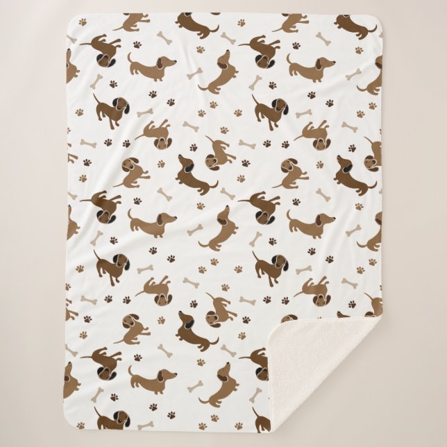 Es war eine lange Dackel Sherpadecke (Vorderseite)