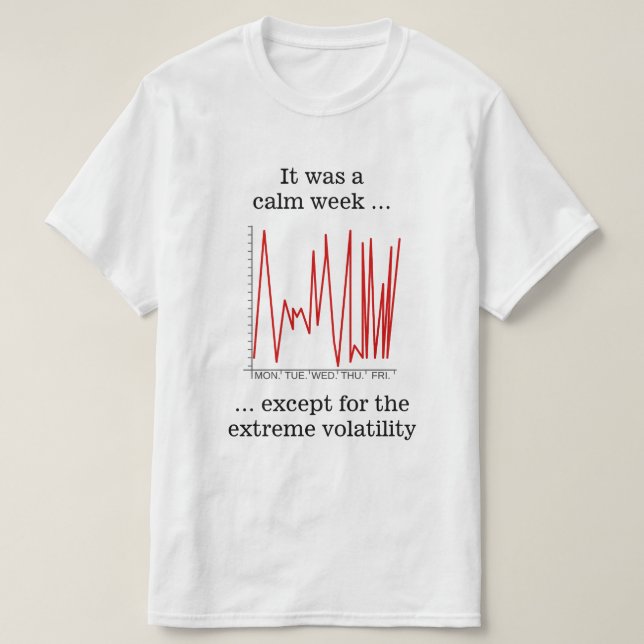 Es war eine ruhige Woche ... extreme Volatilität T-Shirt (Design vorne)