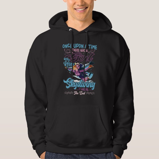 Es war einmal ein Mädchen, das Skydiv Liebe hatte Hoodie (Vorderseite)