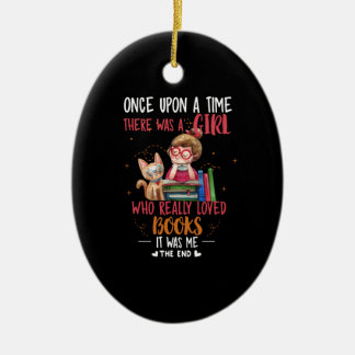 Es war einmal ein Mädchen, das wirklich Bücher mac Keramik Ornament