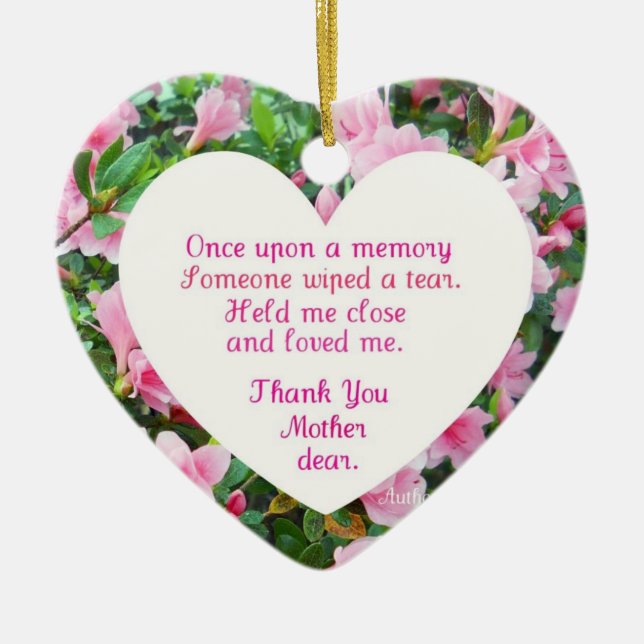 Es war einmal eine Erinnerung... Keramikornament (Vorne)