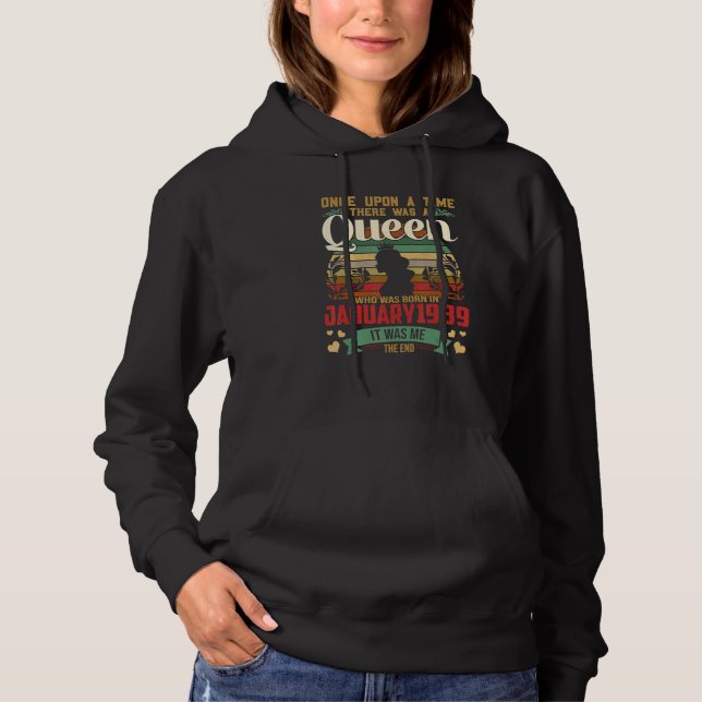 Es war einmal eine Königin, die im Januar Geboren  Hoodie (Vorderseite)