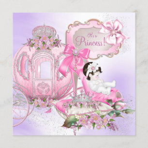 Es war einmal Prinzessin Baby Shower Lila Rosa Einladung
