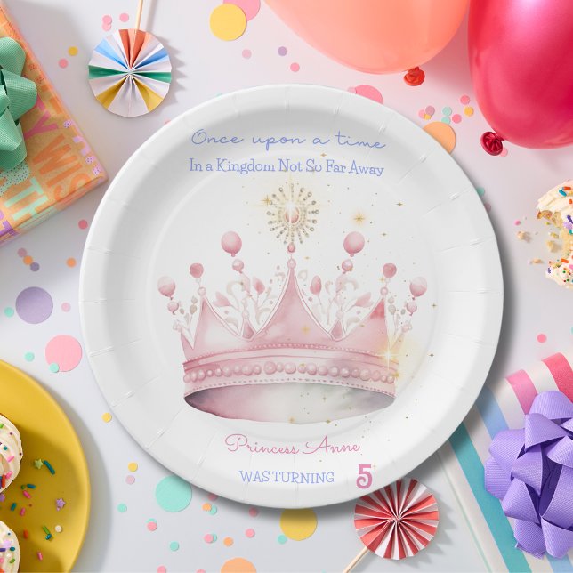 Es war einmal, Prinzessin Geburtstag Pappteller (Von Creator hochgeladen)