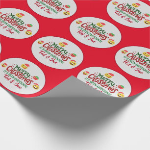 Es war emotional Weihnachten Lustige Emoji Geschenkpapier