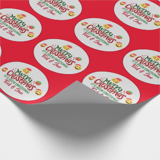 Es war emotional Weihnachten Lustige Emoji Geschenkpapier