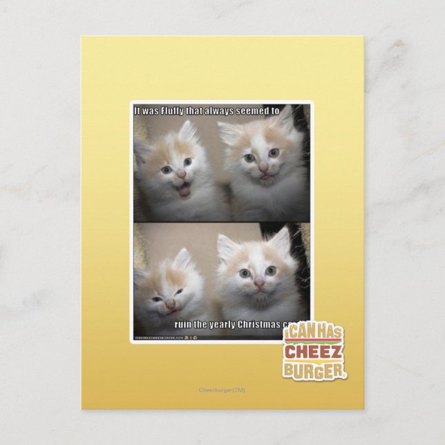 Es war Fluffy Postkarte (Vorderseite)