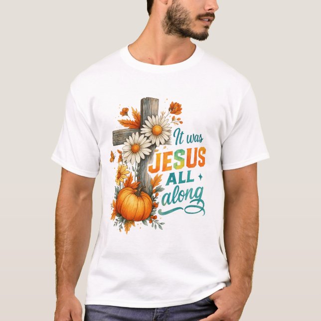 Es war Jesus alles entlang religiöser Kürbiskröten T-Shirt (Vorderseite)