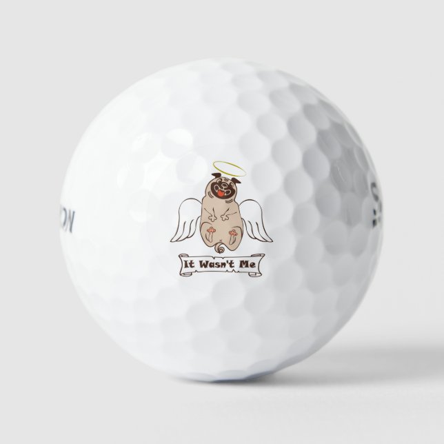Es war kein lustiges Zitat von "Ich-Engel-Mops" Golfball (Vorderseite)