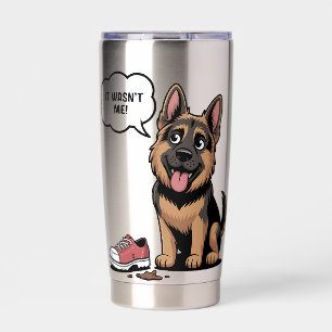 Es war nicht ich Lustiger deutscher Schäferhund-We Thermobecher