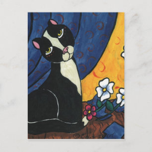 Es war nicht ich - Tuxedo Cat Postkarte