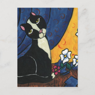 Es war nicht ich - Tuxedo Cat Postkarte