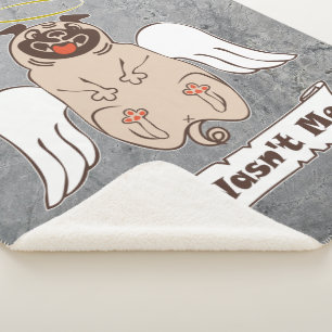 Es war nicht mein Engel Mops lustiges Zitat Sherpa Sherpadecke