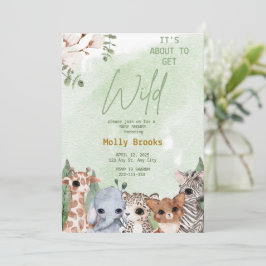 Es wird bald wilde Jungle Safari Baby Dusche bekom Einladung