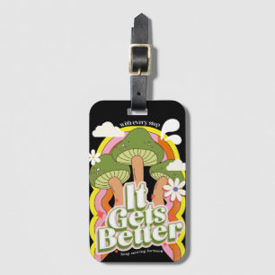 Es wird besser Good Vibes & Groovy Feels Retro C Gepäckanhänger