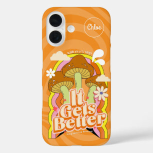 Es wird besser Gute Vibes & Groovy fühlt sich ku iPhone 16 Hülle