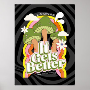 Es wird besser   Gute Vibes & Groovy fühlt sich ku Poster