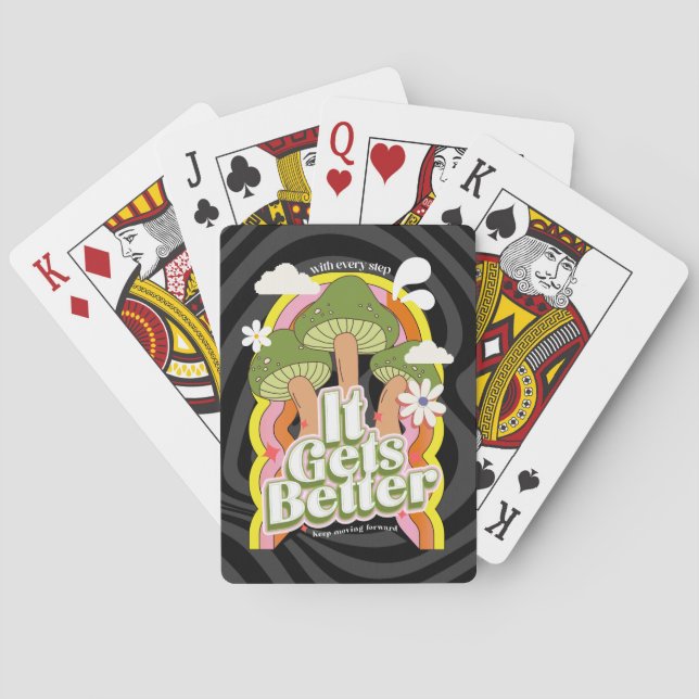 Es wird besser | Gute Vibes & Groovy fühlt sich ku Spielkarten (Rückseite)