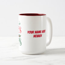 Es wird gnomes für Weihnachten persönliche Tasse