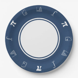 Es wird in einer Navy Paper Plate hinzugefügt Pappteller