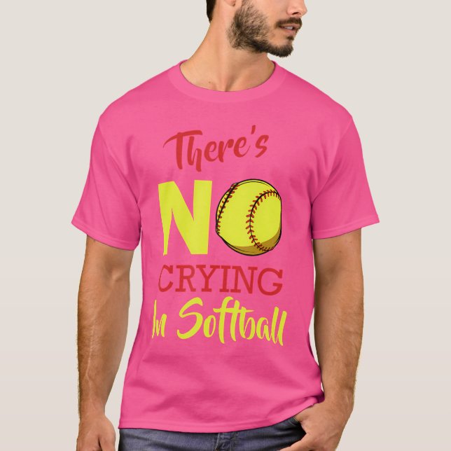 Es Wird Nicht Geweint Beim Softball Baseball Lusti T-Shirt (Vorderseite)