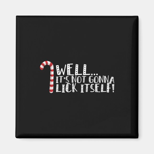 Es wird sich nicht selber klopfen - Weihnachten sc Magnet (Vorne)