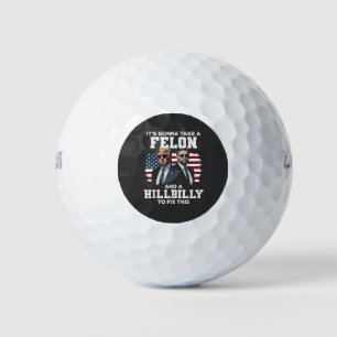 Es wird Trump Vance mit Felon und Hügel einnehmen Golfball