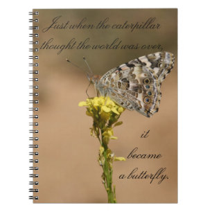 Es wurde ein Schmetterling - Notizbuch Notizblock