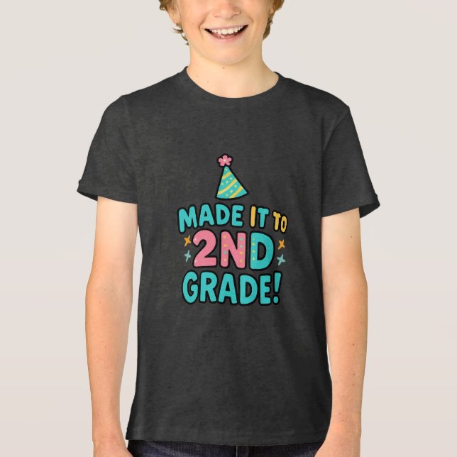 Es wurde zum 2. Grad Celebration Design Tri-Blend Shirt (Vorderseite)