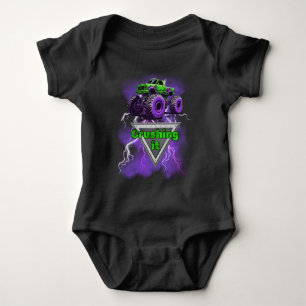 Es zerkleinern, Monster Truck Baby aus einem Stück Strampler